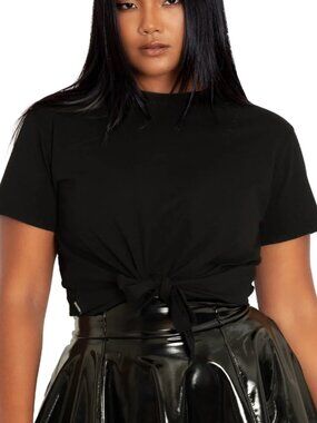 Blackmilk - Black Tie Front Tee